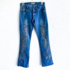 Max Studio Embroidered Bootcut Jeans Size 4